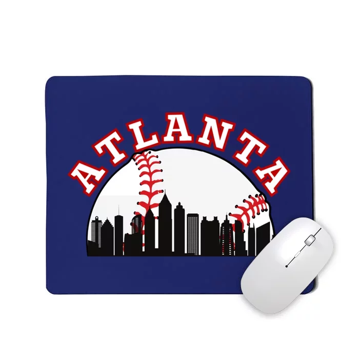 Atlanta Baseball Atlanta GA Cityscape ATL Skyline Mousepad