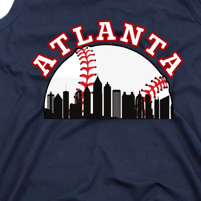 Atlanta Baseball Atlanta GA Cityscape ATL Skyline Tank Top