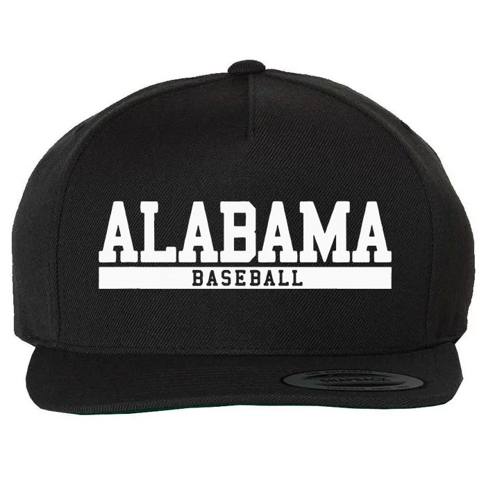 Alabama Baseball Wool Snapback Cap