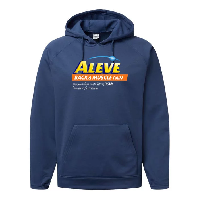 Aleve Back And Muscle Pain Nurse Pharmacy Halloween Costume Performance Fleece Hoodie