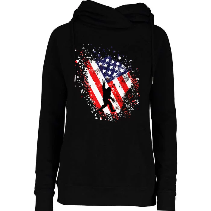 American Bigfoot Womens Funnel Neck Pullover Hood