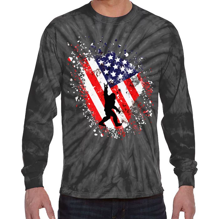 American Bigfoot Tie-Dye Long Sleeve Shirt