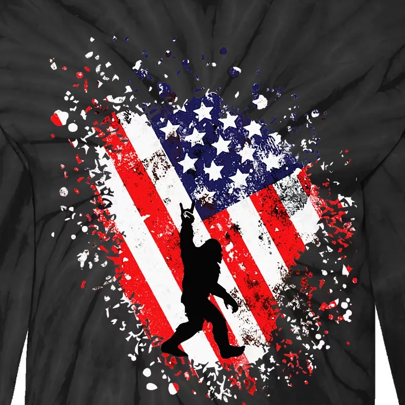 American Bigfoot Tie-Dye Long Sleeve Shirt