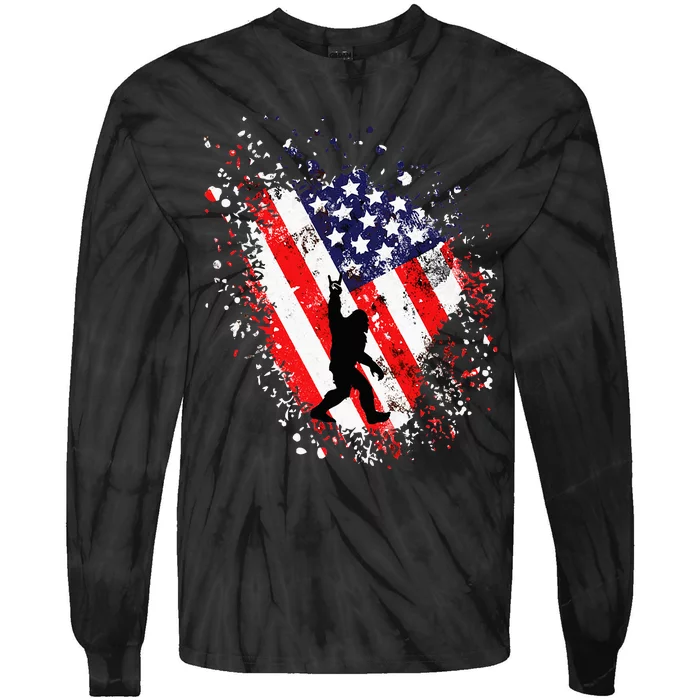 American Bigfoot Tie-Dye Long Sleeve Shirt