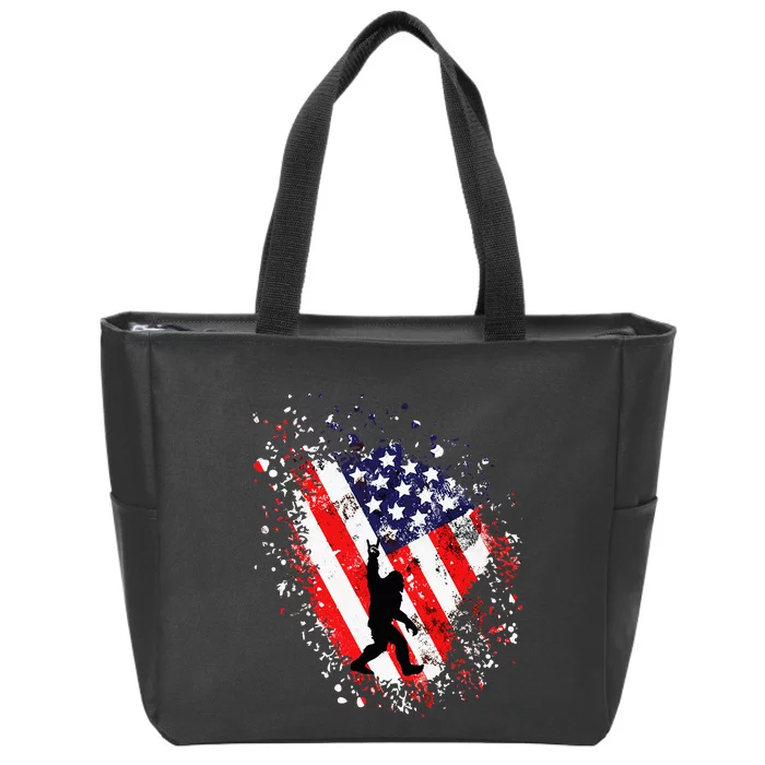 American Bigfoot Zip Tote Bag