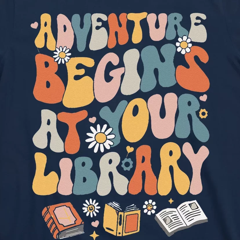 Adventure Begins At Your Library Summer Reading 2024 Flowers T-Shirt