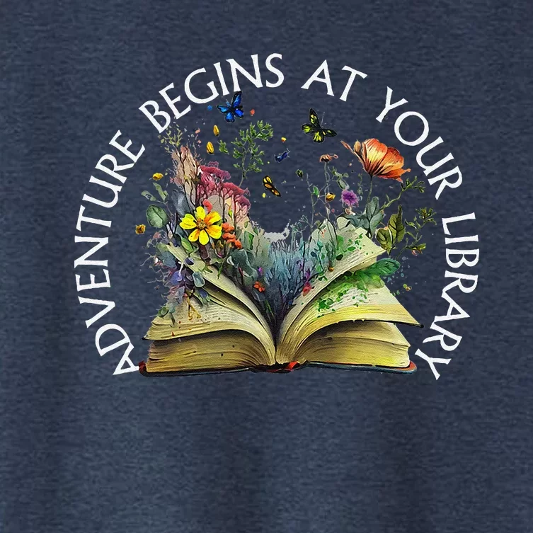 Adventure Begins At Your Library Summer Reading 2024 Women's Crop Top Tee