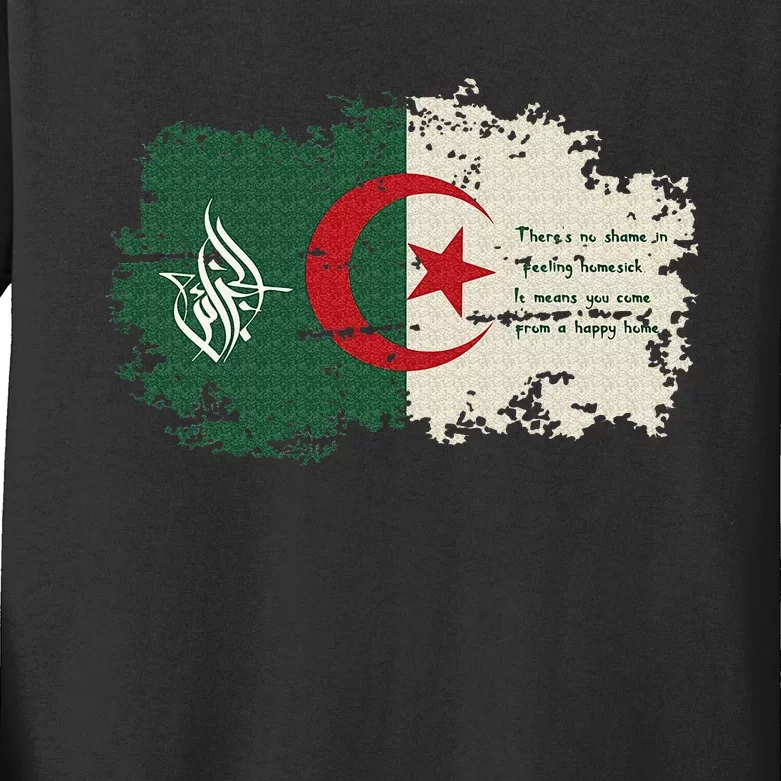 Algeria blood Algeria is my country Kids Long Sleeve Shirt