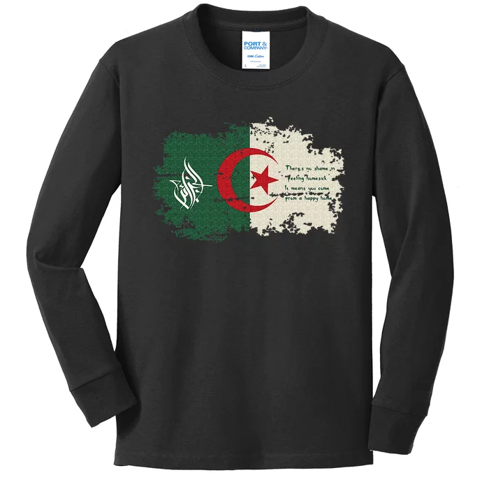 Algeria blood Algeria is my country Kids Long Sleeve Shirt