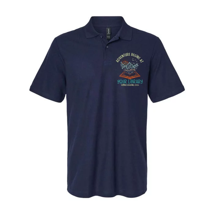 Adventure Begins At Your Library Summer Reading 2024 Softstyle Adult Sport Polo