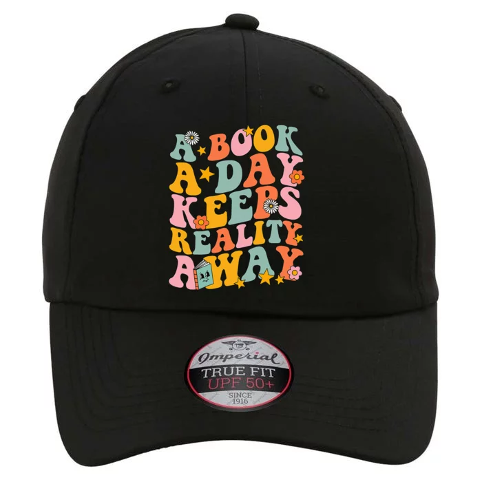 A Book a Day Keeps Reality Away Groovy Library Reading Lover The Original Performance Cap