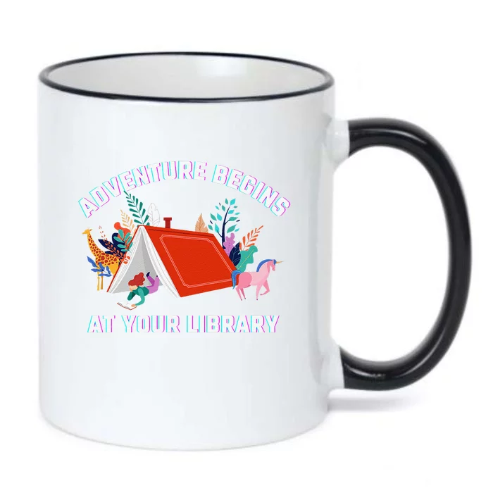 Adventure Begins At Your Library Summer Reading 2024 Black Color Changing Mug