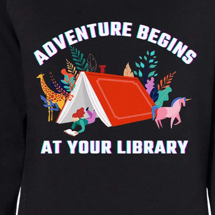 Adventure Begins At Your Library Summer Reading 2024 Womens California Wash Sweatshirt