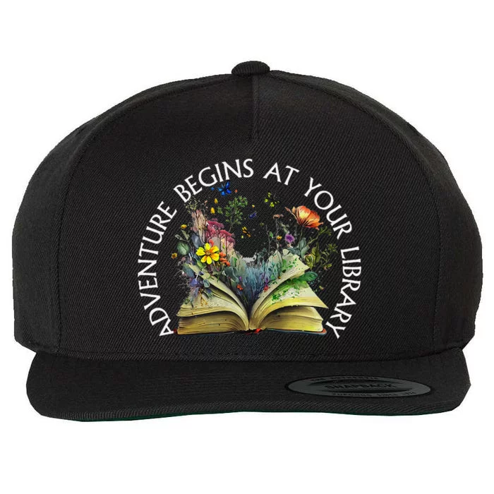 Adventure Begins At Your Library Summer Reading 2024 Wool Snapback Cap