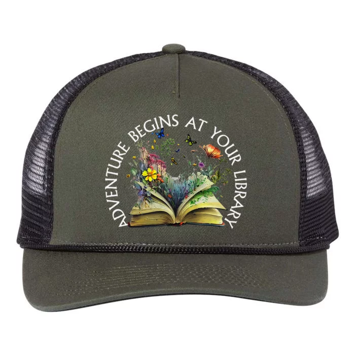 Adventure Begins At Your Library Summer Reading 2024 Retro Rope Trucker Hat Cap