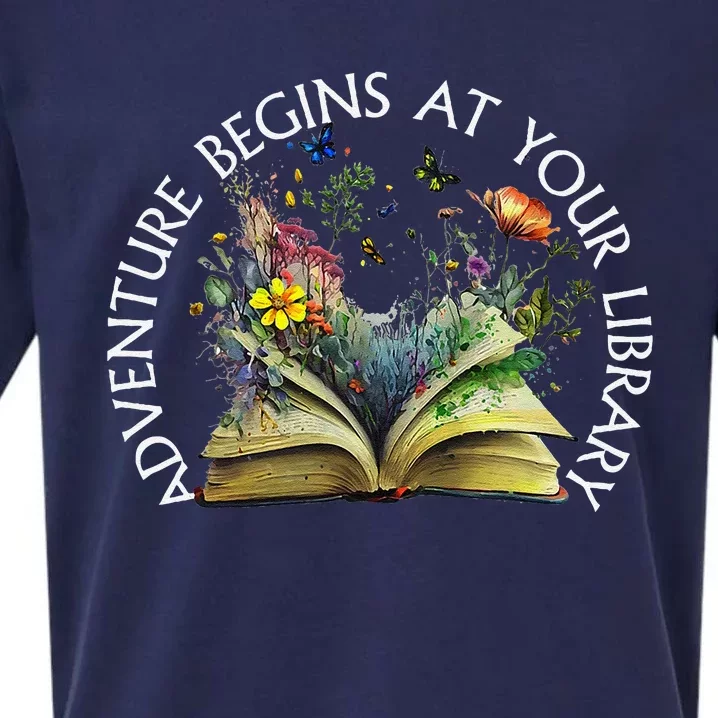 Adventure Begins At Your Library Summer Reading 2024 Sueded Cloud Jersey T-Shirt