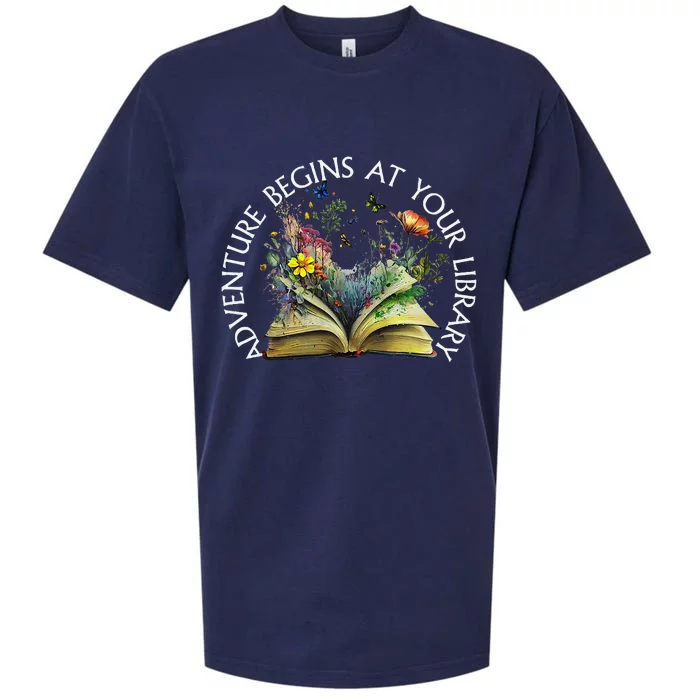 Adventure Begins At Your Library Summer Reading 2024 Sueded Cloud Jersey T-Shirt