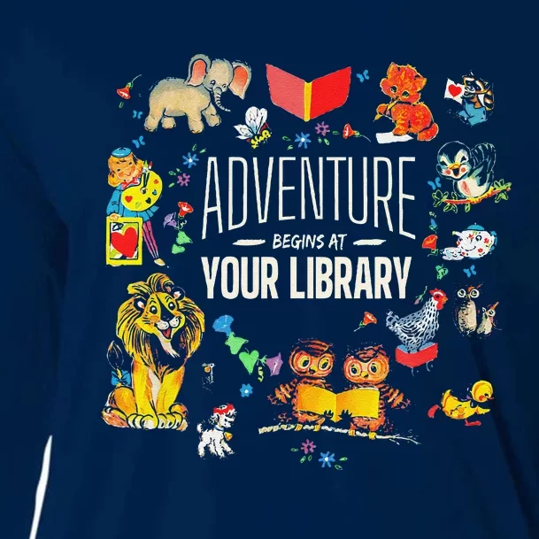 Adventure Begins At Your Library Summer Reading 2024 Animals Cooling Performance Long Sleeve Crew