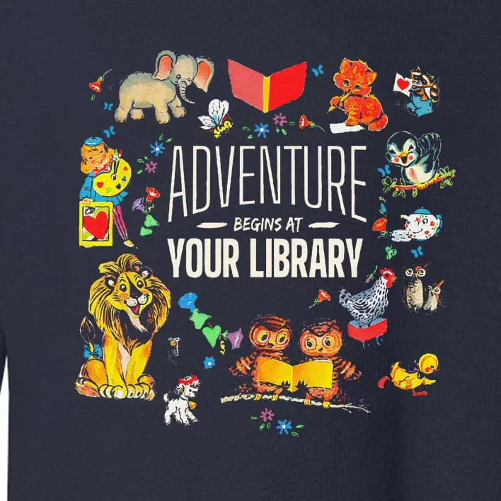 Adventure Begins At Your Library Summer Reading 2024 Animals Toddler Sweatshirt