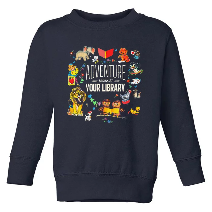 Adventure Begins At Your Library Summer Reading 2024 Animals Toddler Sweatshirt