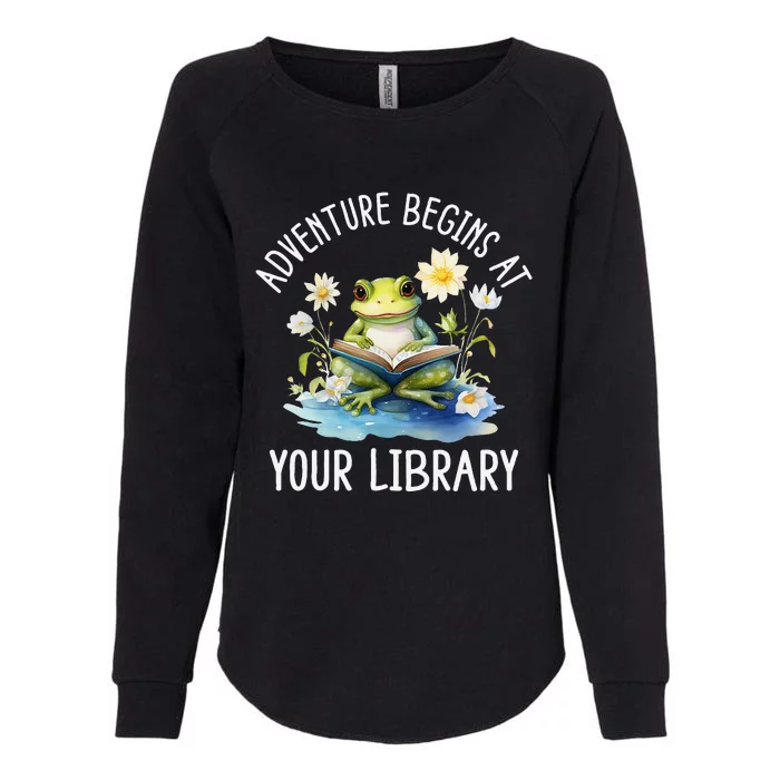 Adventure Begins At Your Library Summer Reading Program 2024 Womens California Wash Sweatshirt