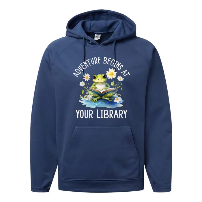 Adventure Begins At Your Library Summer Reading Program 2024 Performance Fleece Hoodie