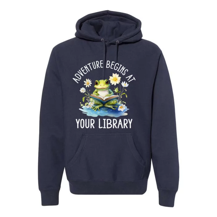 Adventure Begins At Your Library Summer Reading Program 2024 Premium Hoodie