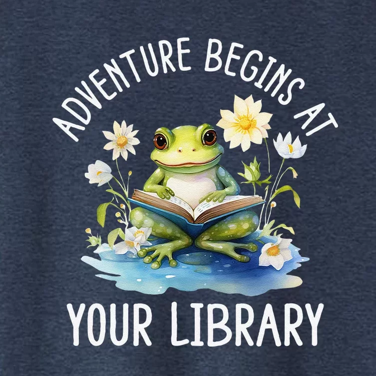 Adventure Begins At Your Library Summer Reading Program 2024 Women's Crop Top Tee