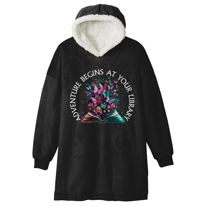 Adventure Begins At Your Library Summer Reading 2024 Gift Hooded Wearable Blanket