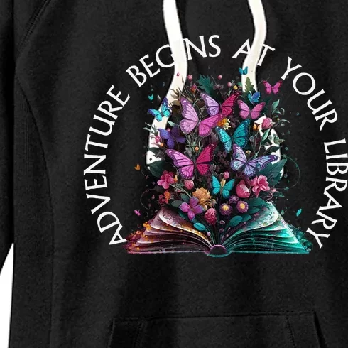 Adventure Begins At Your Library Summer Reading 2024 Gift Women's Fleece Hoodie