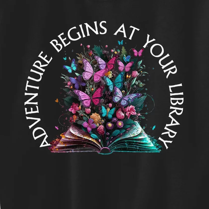 Adventure Begins At Your Library Summer Reading 2024 Gift Kids Sweatshirt