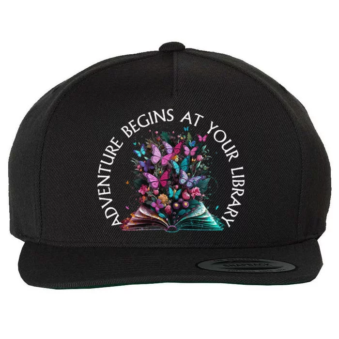 Adventure Begins At Your Library Summer Reading 2024 Gift Wool Snapback Cap