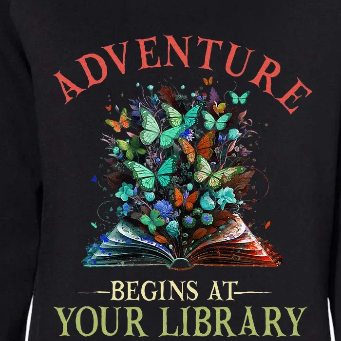 Adventure Begins At Your Library Summer Reading 2024 Flowers Womens California Wash Sweatshirt