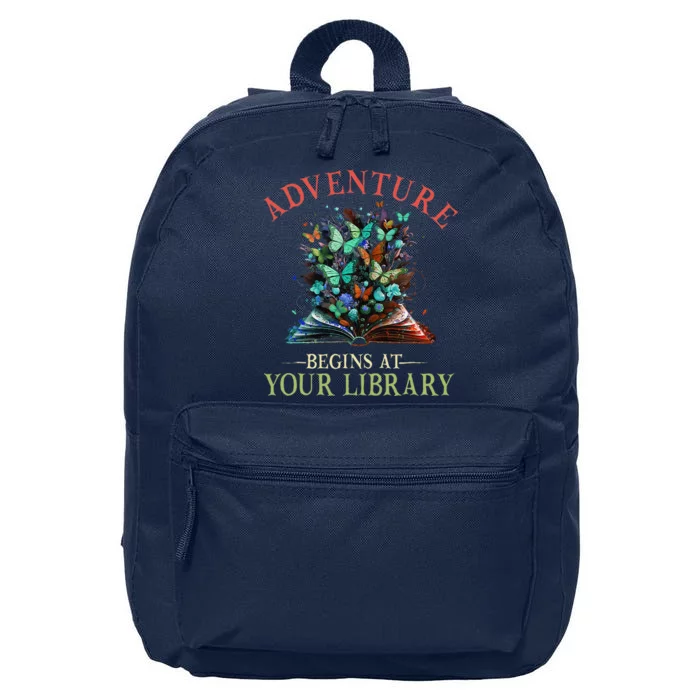 Adventure Begins At Your Library Summer Reading 2024 Flowers 16 in Basic Backpack