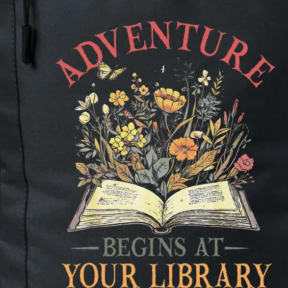 Adventure Begins At Your Library Summer Reading 2024 Flowers Daily Commute Backpack