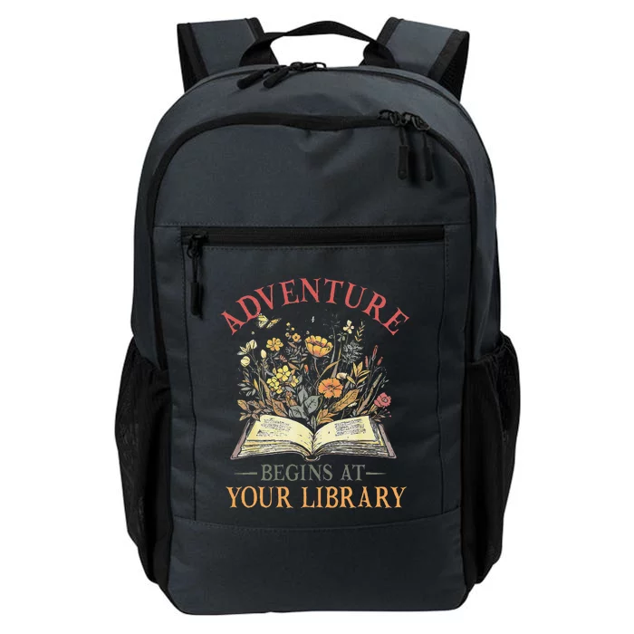 Adventure Begins At Your Library Summer Reading 2024 Flowers Daily Commute Backpack