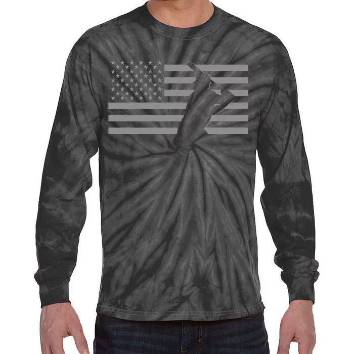 American Baseball Tie-Dye Long Sleeve Shirt