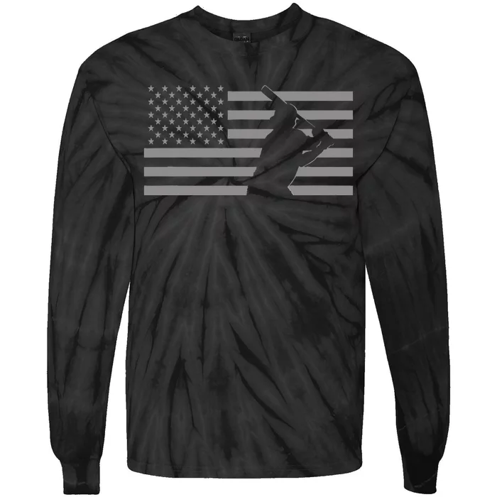 American Baseball Tie-Dye Long Sleeve Shirt