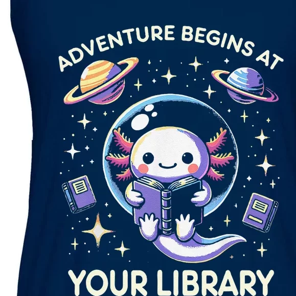 Adventure Begins At Your Library Summer Reading Program 2024 Ladies Essential Flowy Tank