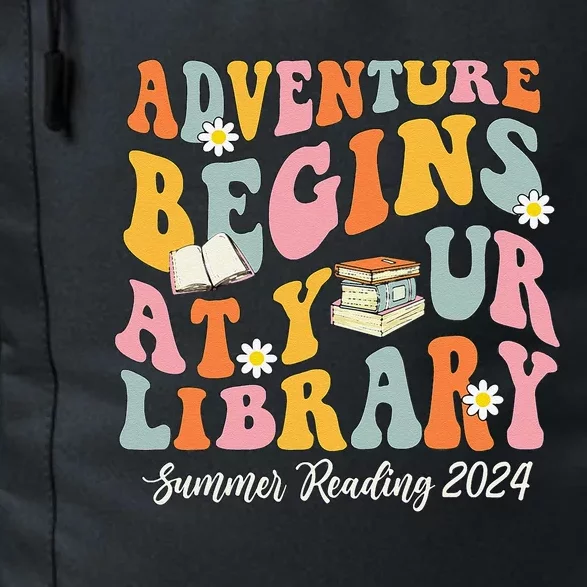 Adventure Begins At Your Library Summer Reading 2024 Groovy Daily Commute Backpack