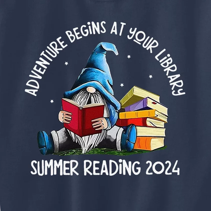 Adventure Begins At Your Library Summer Reading 2024 Gnome Kids Sweatshirt