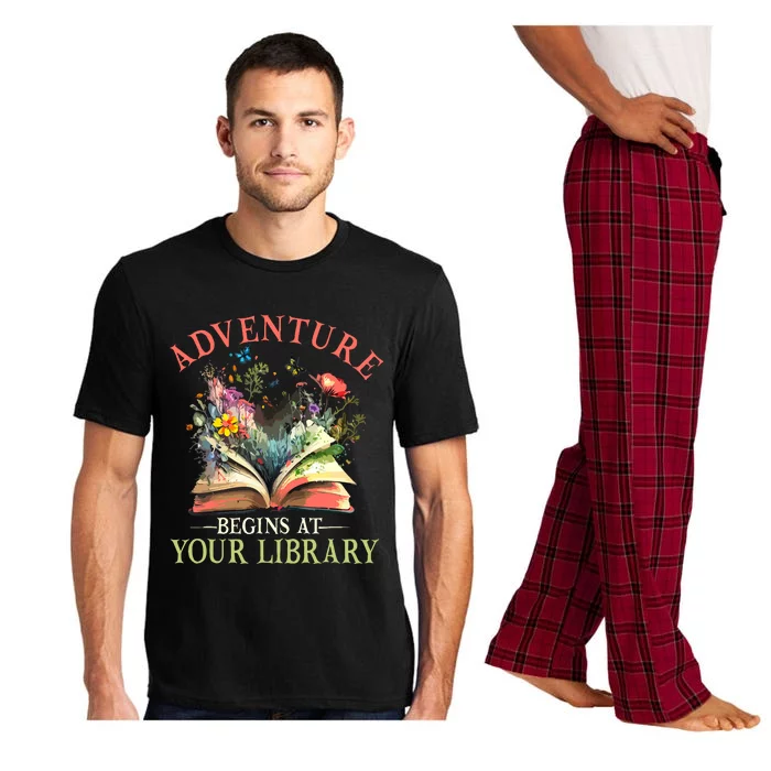 Adventure Begins At Your Library Summer Reading 2024 Flowers Pajama Set