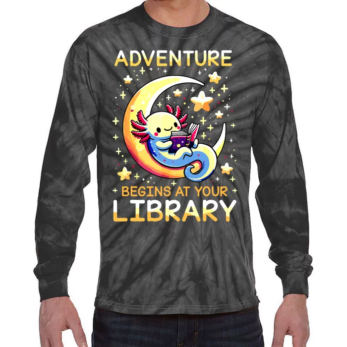 Adventure Begins At Your Library Summer Reading Program 2024 Tie-Dye Long Sleeve Shirt