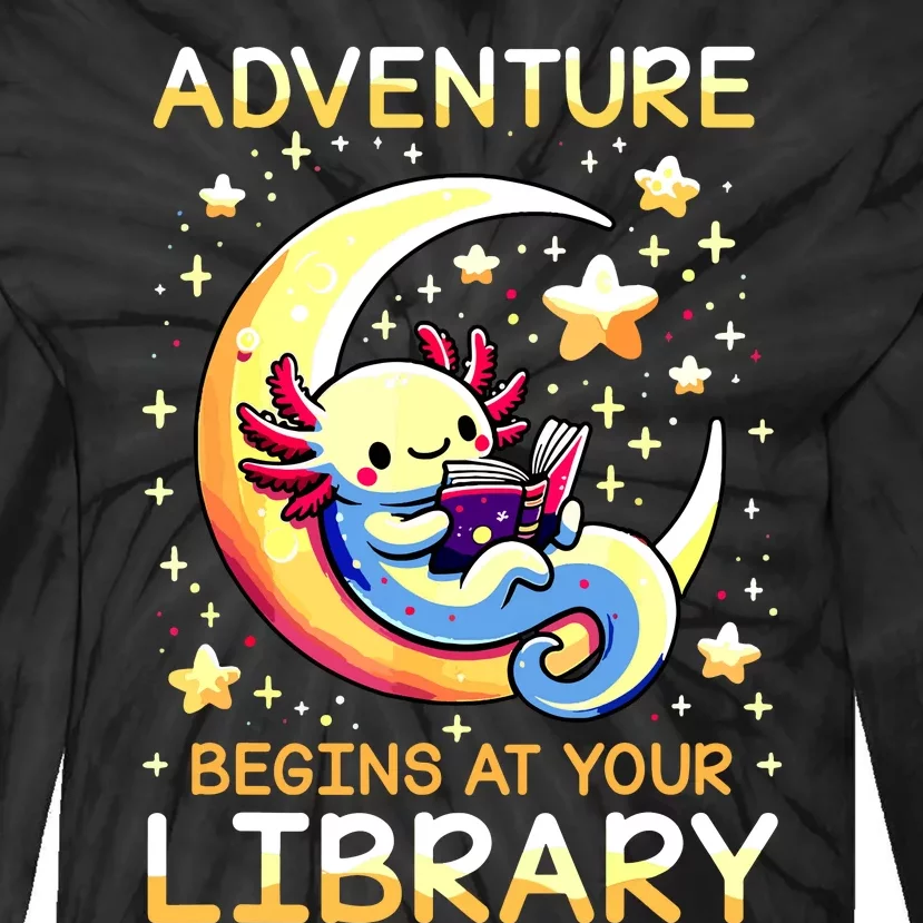 Adventure Begins At Your Library Summer Reading Program 2024 Tie-Dye Long Sleeve Shirt