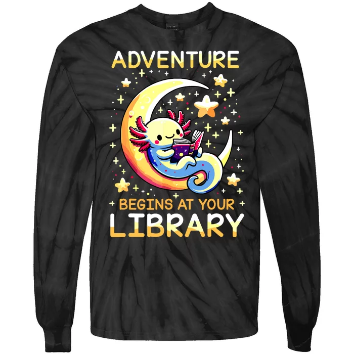 Adventure Begins At Your Library Summer Reading Program 2024 Tie-Dye Long Sleeve Shirt