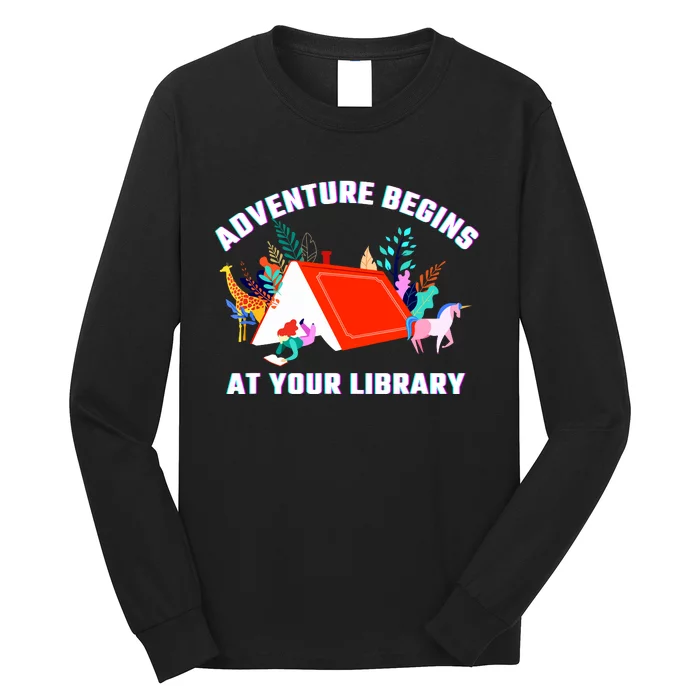 Adventure Begins At Your Library Summer Reading 2024 Long Sleeve Shirt