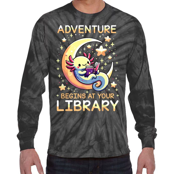 Adventure Begins At Your Library Summer Reading Program 2024 Tie-Dye Long Sleeve Shirt