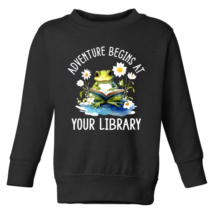 Adventure Begins At Your Library Summer Reading Program 2024 Toddler Sweatshirt