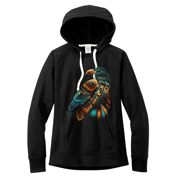 Amazon Bird American Indian Northwest Tribal Graphic Tees Women's Fleece Hoodie