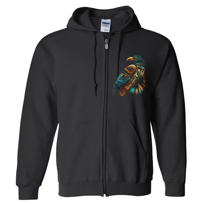 Amazon Bird American Indian Northwest Tribal Graphic Tees Full Zip Hoodie